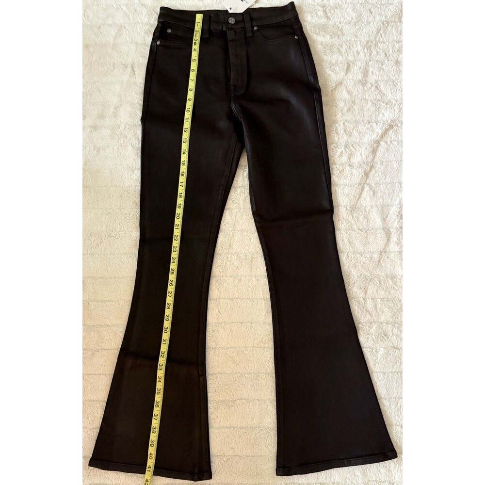 7 For All Mankind Women's Size 27 Black Ultra High Rise Skinny Boot Jeans NWT - Picture 10 of 12